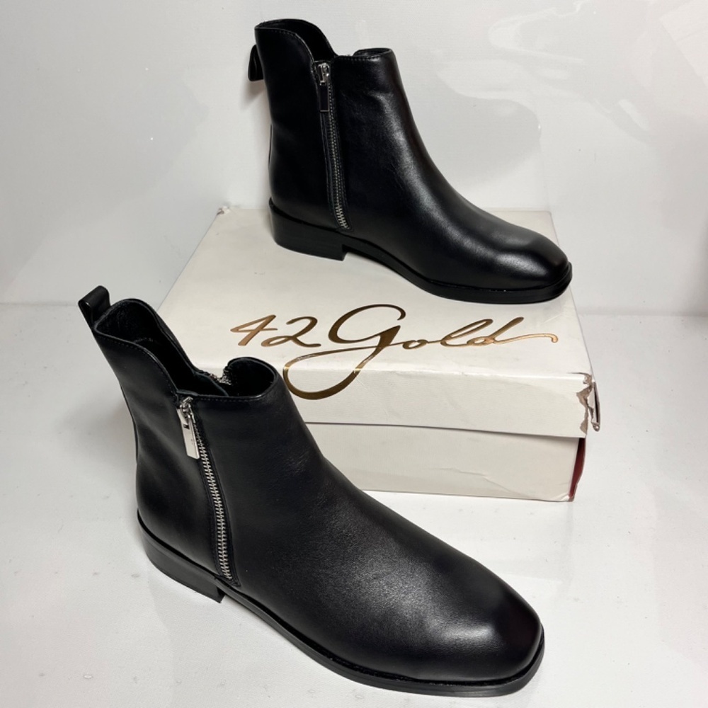 42 GOLD Yearling Leather Booties - Picture 4 of 7
